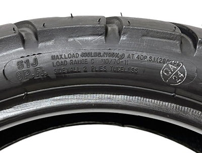 Tire 110/70-11 - Tubeless 6PR - Street. Model P110