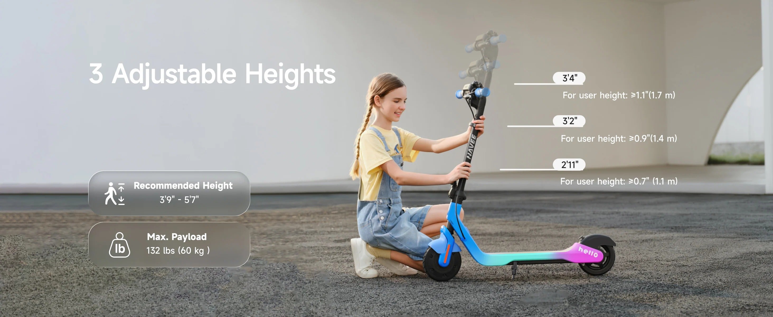 Smart kids E-scooter NAVEE K100